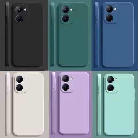 Solid Color Ultra Thin Matte Phone Case for Vivo Y03 Y18 Y18S Silicone Soft TPU Cover