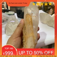 1 Polished natural white quartz stone pillar (real stone) for home decoration weighs 380g (F4) used 
