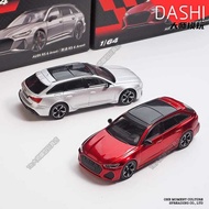 1:64 Macy's Audi Rs6 Kariton, Pulang Pilak A-Allit Modelo Kotse, Lalaki Na Nakukuha Ng Kariton,