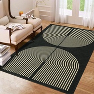 Modern Geometric Rug Living Room Rug, Soft Washable Rug Arch Grey Rug, Non Slip Low Pile Floor Carpe