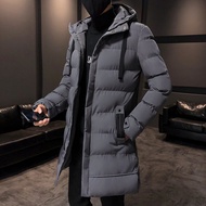 Men Padded Jacket Winter Korean Version Youth Trendy Mid-Length Padded Jacket Men Winter Thick Padded Jacket Coat