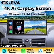 Ekleva 11.3 inch 4K Dash Cam Android Auto Carplay màn hình bảng điều khiển camera Dashcam Navigation