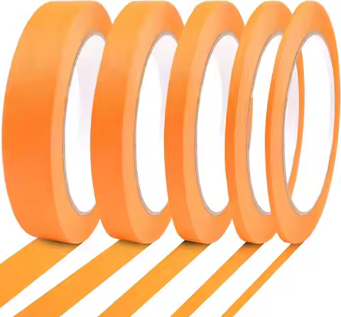 3Size Orange Masking Tape Adhesive Labeling Painters Tape for Arts Crafts Wall Painting DIY Scrapboo