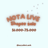SHOPEE LIVE NOTE 51K-75K