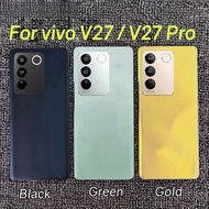 Glass Back Cover For vivo V27 and V27 Pro 5G Battery Cover Rear Housing Door Panel With Camera Lens 