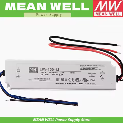 LPV-100 MEAN WELL LPV-100-12 mean well LPV-100 12V LED power supply 102W 8.5A