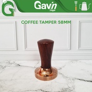 Coffee Tamper Conalli 58mm Rosegold Wooden Tamper Coffee Wood 58 mm