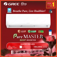 Gree Pure Master Inverter Air Conditioner 1.0hp - 2.5hp ((Wifi Smart Control)) R32 Premium Inverter COLASMA (ion)