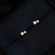 S925 Sterling Silver Plated 18K Gold Zircon Mini Earrings Earrings Niche Design Stacking Unisex Mini