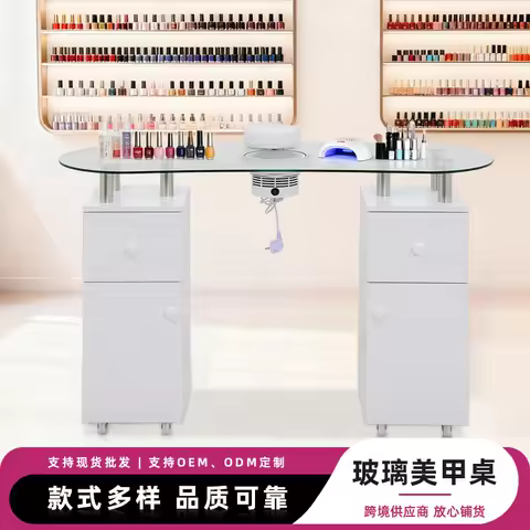 Foshan Glass Vacuum Cleaner, With Hand Rest, Manicure Table, Nail Salon Storage Cabinet Fact