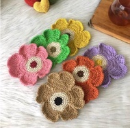 純手作北歐風Marimekko 罌粟花純綿杯墊/飾品墊