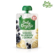 Only Organic กล้วย บูลเบอร์รี &amp; คิวนัว  Organic Baby Foods 6+ Months