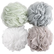 BTYMS Bath Sponge Shower Loofahs 60g Mesh Pouf Bath Scrunchies Body Wash Puff Shower Puff - Pack of 
