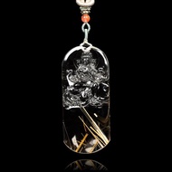 【正佳珠寶】金鈦晶 超頂級極淨透 普賢菩薩 48.5g 金鈦晶吊墜