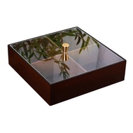 Hilabee Đảng đĩa phẳng để thức ăn trái cây khô Platter khay Khay đựng đồ ăn nhẹ nhiều ngăn trang trí