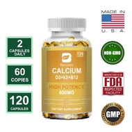 BEWORTHS 4-in-1 Calcium 600 mg with Vitamin D3 K2 B12 Capsules รองรับสุขภาพสมองและกระดูก