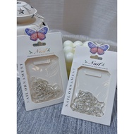 Stone chain set, decorative silver ball chain set Pieceg, stone chain