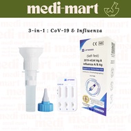 LONGSEE 3 in 1 Test Kit Covid 19 Influenza Rapid Home Test Kit (1’s)