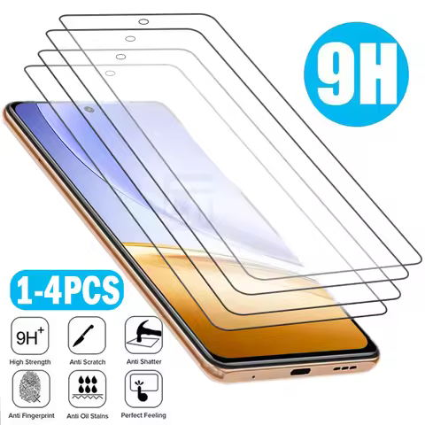 1-4Pcs Clear Protective Tempered Glass for Realme 15 14 13 12 11 10 9 Pro+ Screen Protector Realme 1
