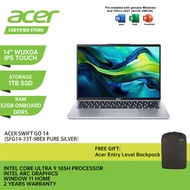 ACER Swift Go 14 SFG14-73T-98EX Laptop - 14" WUXGA IPS Touch/U9-185H/32GB DDR5/1TB SSD/Intel Arc/Win