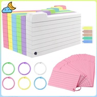 300 Pack Index Cards, 3inch X 5inch Ruled Index Cards with Ring, Colored Lined Flash Cards, Both Sid