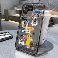เคสไอโฟน สําหรับ iPhone 11 13 14 12 Pro Max 7 8 SE Plus XR X XS โปร่งใส เคส หมีน้อย เคสโทรศัพท์ น่ารัก Case เคสโทรศัพท์มือถือ