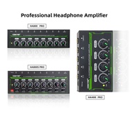 HA400/HA800/HA800S PRO 4/8 CH Stereo Headphone Amplifier 6.3mm Separate Volume Control RGB Light EU