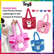 Toyss Cute Plushie Bag Disney Handbag Stitch beg Sekolah Lotso Handbag Cute Disney Stitch Bag Lotso 