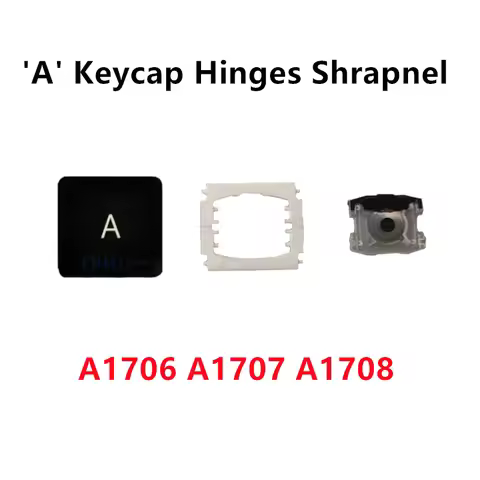 Replacement A Key Cap and Hinges are Applicable for MacBook Pro A1706 A1707 A1708 Keyboard US UK to 