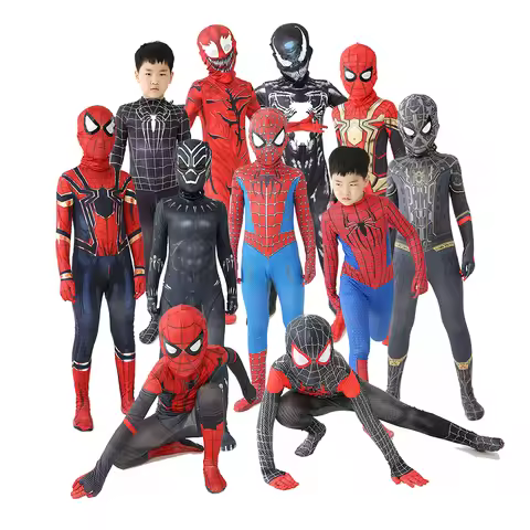 Cosplay Sizes 100-190 Spiderman Costume Iron Costume Superhero Movie Halloween Costumes for Spiderma