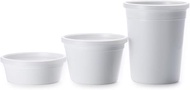 Dean & Deluca Food Container, White, 3 Cosets, S/M/L, Microwave Safe, Dishwasher Safe, Bento Box, Be