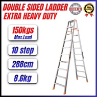 EXTRA HEAVY DUTY (150kgs Max.Load) 10 Step Double Sided Aluminium Ladder (Exploit)