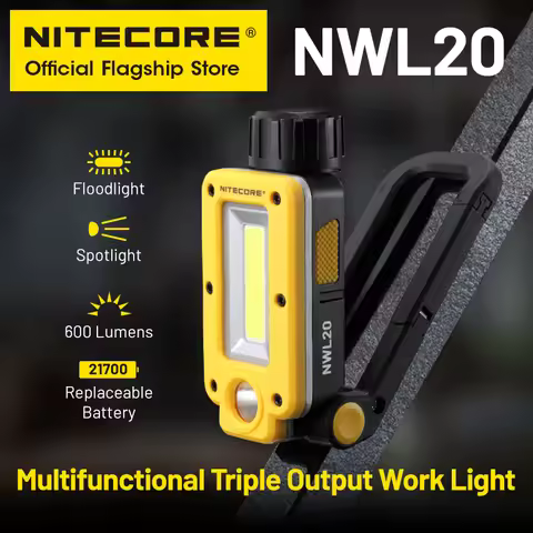 NITECORE NWL20 USB-C Rechargeable Work Light 180° Adjustable Multifunctional Triple Output Floodligh