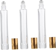 FRCOLOR 5pcs Roll-on Bottling Glass Roll- on Bottles Small Terrarium Perfume Roller Bottles Small Roller Containers Perfume Bottles Clear Container Essential Oil Bottle Kit Mini Pipette