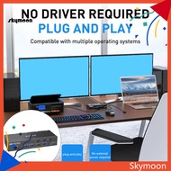 Skym* Usb 3.0 Dual Monitor Kvm Switch Wireless Keyboard and Mouse Kvm Switch 4k60hz Dual Monitor Kvm Switch with Wireless Keyboard and Mouse High Definition for Southeast