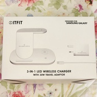 ITFIT 三合一LED無線充電板 (包括30W旅行充電器)  3-in-1  Wireless charger