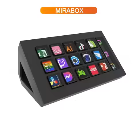 Stream Dock Mini Visual Keyboard 15Keys StreamDeck Lcd Button Controller For Live Content Creation C