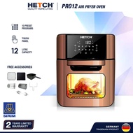 Air Fryer HETCH Pro12 Digital Air Fryer Oven Premium Copper Large 12L 1800W10 Program8 AccessoriesEasy Cleaning Chamber