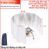 MONLEYTA | Bộ chắn gió ngoài trời bếp ga lò xo gấp gọn cho lều cắm trại bếp ga chống gió bếp gas bếp