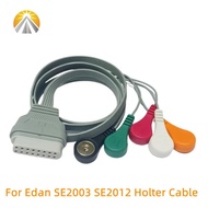 For Edan Holter Recorder Device SE2003 SE2003A SE2012 SE2012A Holter Cable 16 Pin 5 Lead ECG Cable S