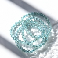 Natural Transparent Blue Apatite Bracelet Blue Apatite Bracelet Blue Crystal Single Circle Niche Sma