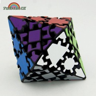 Twister.CK Polyhedron Magic Skewb Cube with Sticker Pyramid Gear Speed Cube Puzzle Toy Ideal Gift