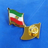 [IRAN & MALAYSIA]  BENDERA FLAG IRAN MALAYSIA 2026 with epoxy with COLLAR PIN IRAN SAVE IRAN WE LOVE