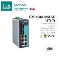 MOXA EDS-408A-MM-SC/ST(-T) | 8-Port Industrial L2Switch, SC/ST MM, (upto5km), ATEX C1D2, IECEx, DNV