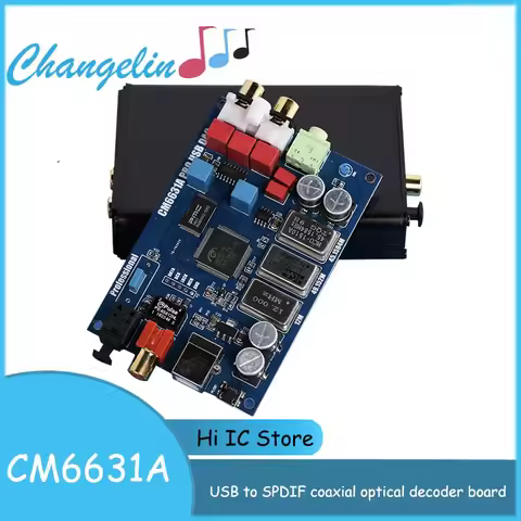 HIFI Audio CM6631A Digital interface 32 / 24Bit 192K Sound Card USB to I2S IIS SPDIF Optical Coaxial
