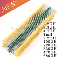 50PCS 0510 1W Inductor DIP Color Ring Inductance 2.2MH 3.3MH 4.7MH 1mH 100UH 220UH 330UH 470UH 680UH