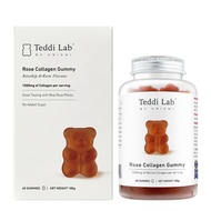 Teddi Lab玫瑰膠原蛋白小熊軟糖 玫瑰及玫瑰果味 60粒 Unichi