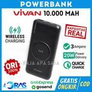 Powerbank Vivan 10000 mAh Wireless 20 Watt 3A Fast Charging 20W - Pawerbeng Pawerbank Power Beng Wir