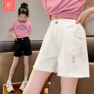 Summer Girls Shorts Korean Version Big Kids Pants Girls Denim Shorts Cropped Pants