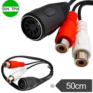7-Core DIN 7pin Female to 2RCA Lotus Female Old-fashioned Audio Equipment Adapter Cable 7 Pin Din Da